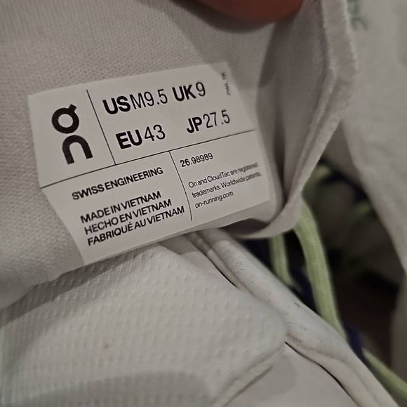 On running Cloudnova
9.5 Men's 
White mineral
Box as is - Picture 10 of 10